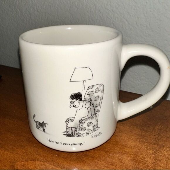 Vintage Fishs Eddy S. Gross "Sex Isnt Everything.” Coffee Mug Cup - Picture 2 of 4